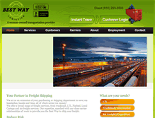 Tablet Screenshot of bestwaylogistics.com